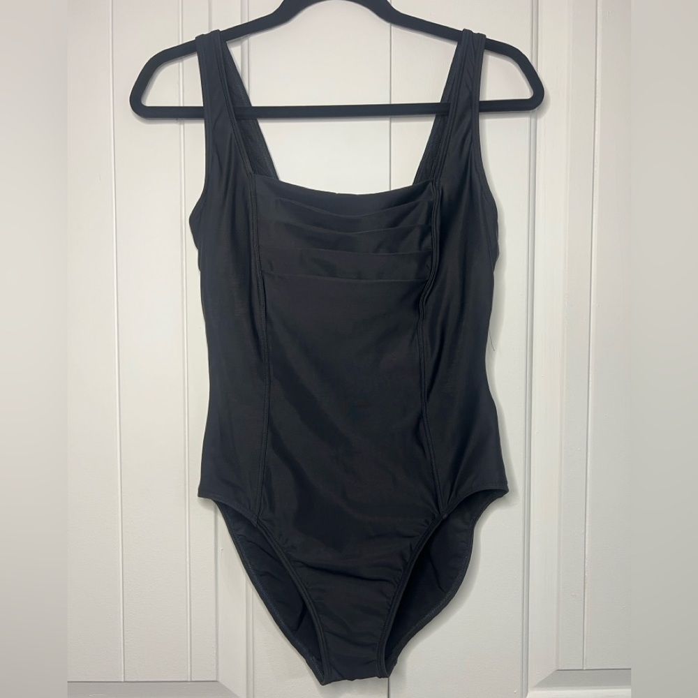 Carabella One-Piece Black Swimsuit, Size 10